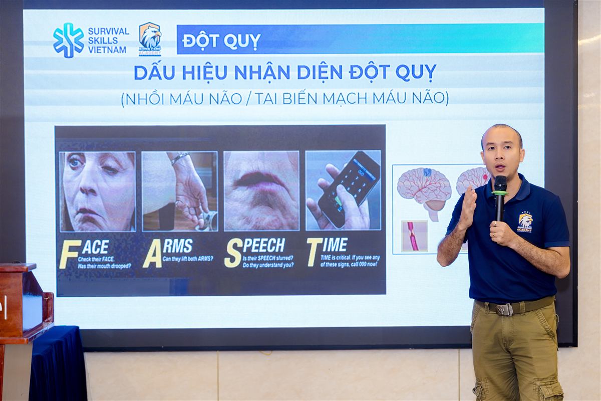 Huấn luyện viên chia sẻ dấu hiệu nhận diện đột quỵ F.A.S.T
